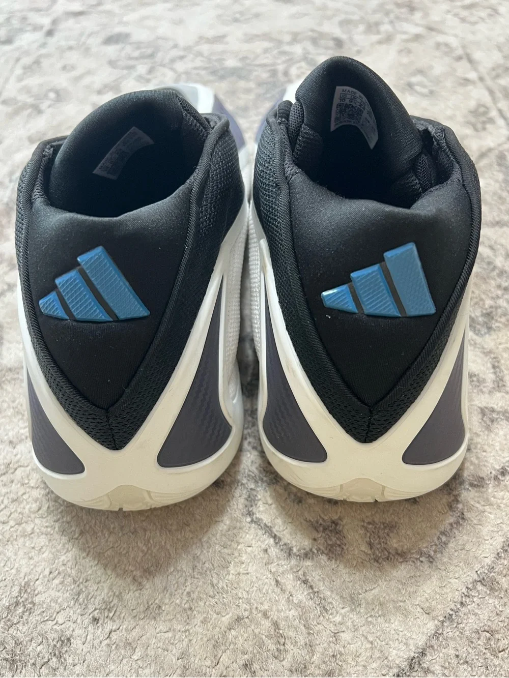 adidas Anthony Edwards 2 shoes White/Core Black/Dusky Ink